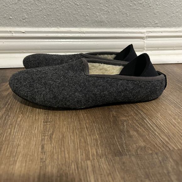 Mahabis Classic Slippers Dark Grey Felt Wool Lined EU 36 US 5/6 Comfort - Picture 1 of 9